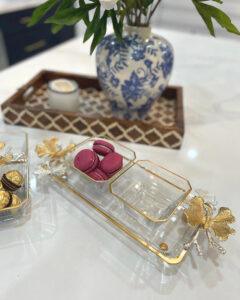 3-Piece Butterfly Snack Bowl with Tray 3 3-Piece Butterfly Snack Bowl with Tray