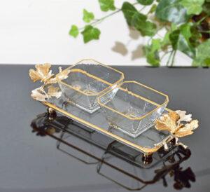 3-Piece Butterfly Snack Bowl with Tray 3-Piece Butterfly Snack Bowl with Tray