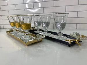 6-piece silver Zamzam glass set