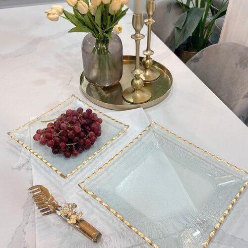 Aqua Square 2-Piece Plate