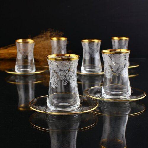 Diamond Tea Set 12 Pieces (6 Persons) Gold