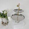Jasmine Two-tier Platter (Silver)