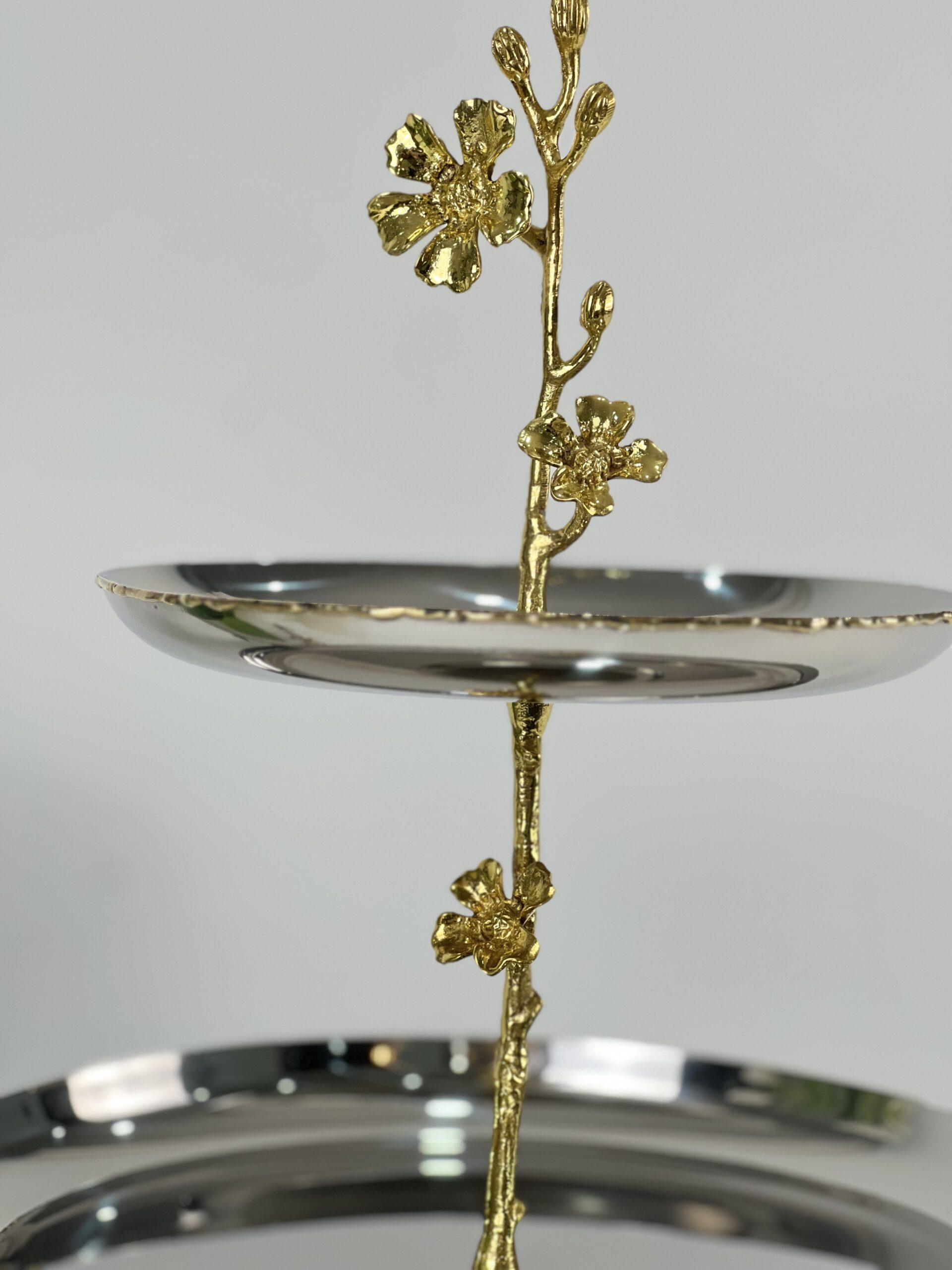 Jasmine Two-tier Platter (Silver)