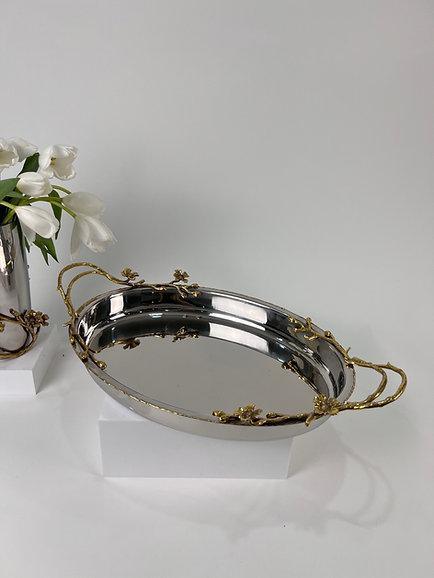 Jasmine Deep Tray/Platter (Silver)