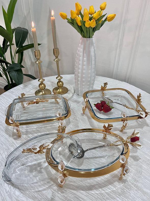 Lily Square Deep Serving Dish Without Lid (Large)