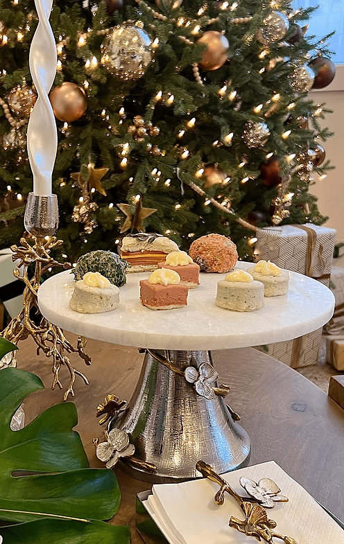 Orchid Marble Cake Stand