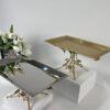 Jasmine Rectangular platter with Base (Silver)