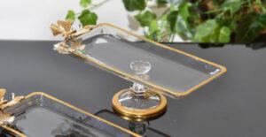 Rectangular butterfly plate with stand