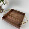 Orchid Square Wooden Tray
