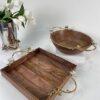Orchid Square Wooden Tray