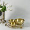 Jasmine 3-section Bowl with ring (Gold)
