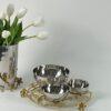 Jasmine 3-compartment Bowl with ring (Silver)