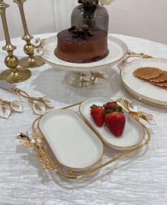 White Lily Round Serving Platter (1 Large)