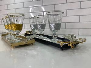 Zamzam Cup Set, 6 Pieces, Gold (Tall)
