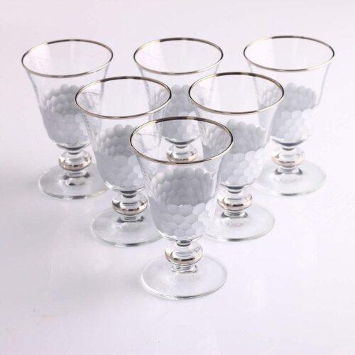 Zamzam Glass Set 6 Pieces Silver (Long)