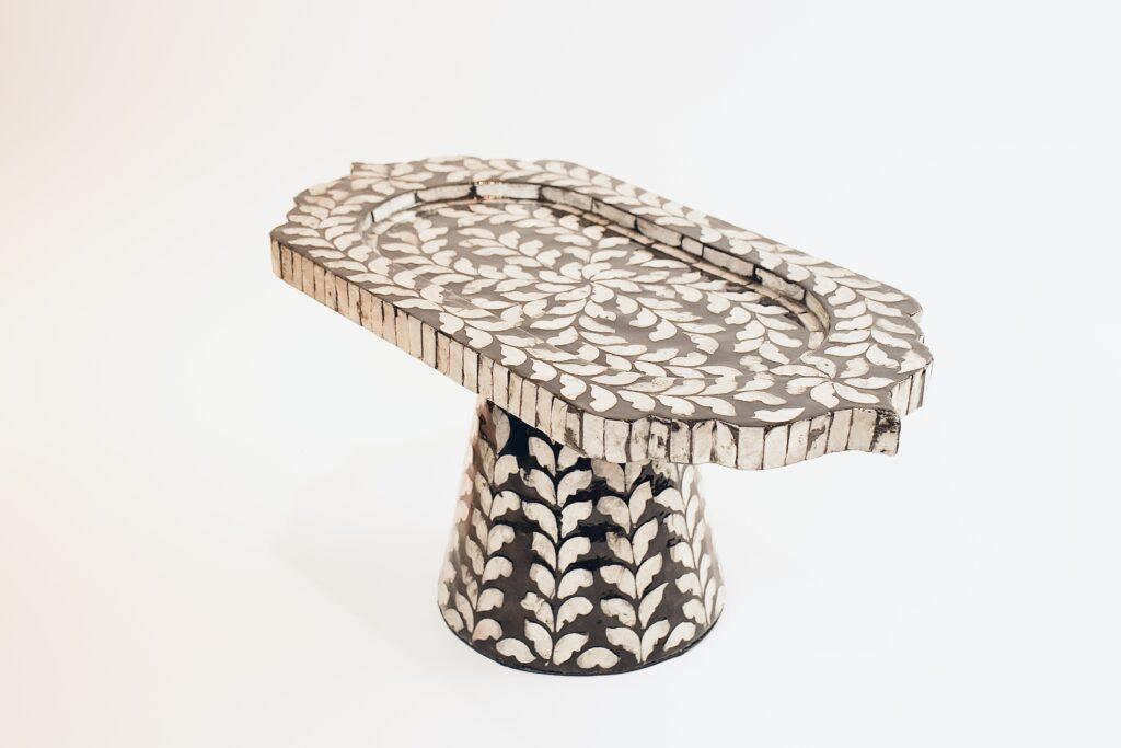 Mother of Pearl Platter with Stand