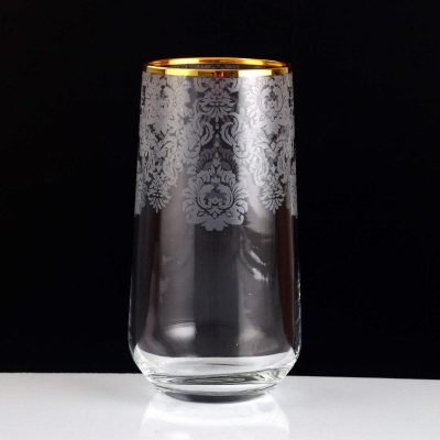 6-Piece Diamond-Encrusted Glassware Set in Gold2